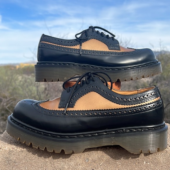 Dr. Martens Shoes - 🏴 Dr. Martens MIE Vintage Platform 2-Tone Chunky Brogue Y2K Oxfords UK 7
